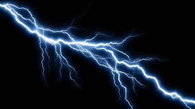 青白い電撃エネルギー効果（黒背景）