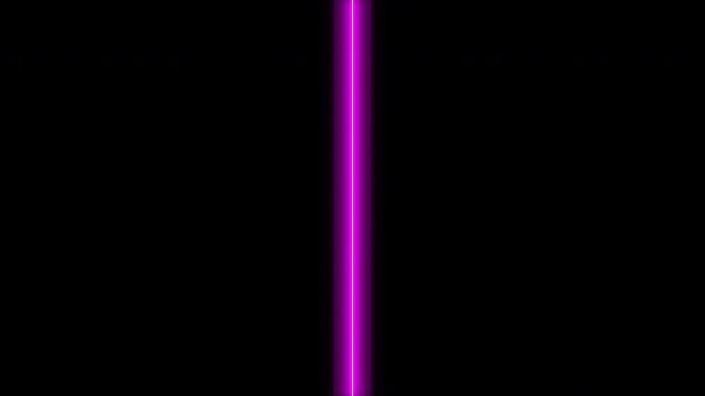 Vibrant magenta digital scanline sweeping vertically across an isolated deep black background. A glowing, futuristic, cybernetic display and data analysis motion graphic.