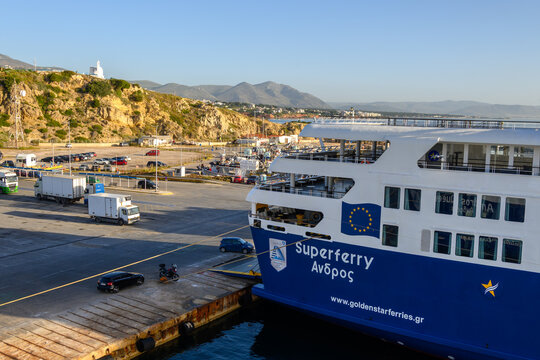 Rafina, Greece - May 12, 2026: Port Limenas Rafinas (Port of Rafina), the second most important port in Attica, Greece