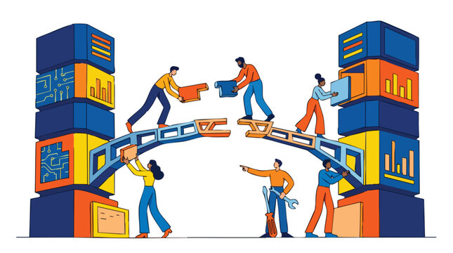 Empowered Cross-Functional Team Architecting Scalable Connections Through Collaborative Digital Synergy