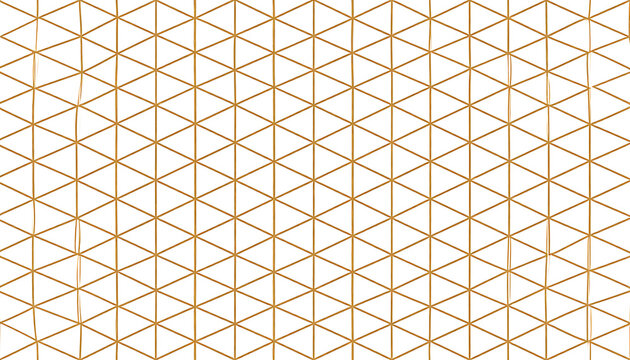 Geometric golden rhombus pattern with distressed texture, abstract seamless background, digital art, clean design