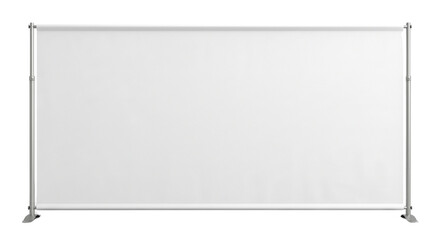 Blank white step and repeat banner display stand