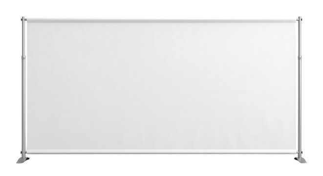 Blank white step and repeat banner display stand