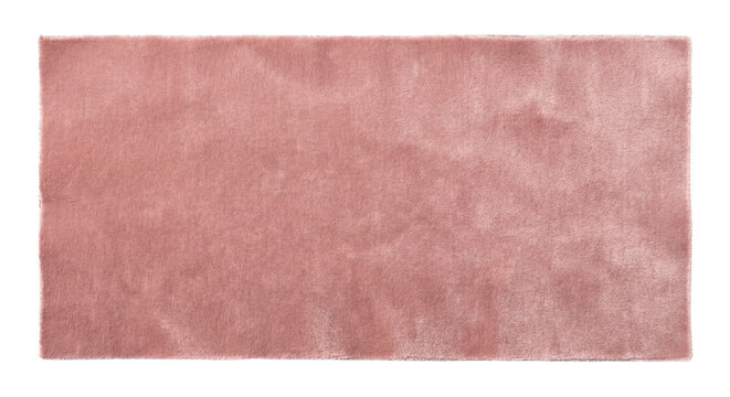 Blank dusty pink plush rectangular velvet mat