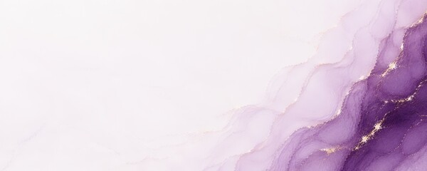 Fototapeta premium Luxury Violet Marble Banner Collection With Gold Fluid Texture And Elegant Copy Space. Premium Alcohol Ink Abstract Background Set For Branding Design