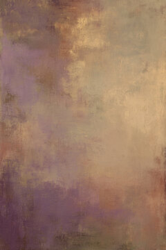 Abstract Oil Painting Background with Purple and Gold Textures