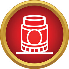 Obraz premium Sports nutrition supplement jar icon providing health and fitness fuel