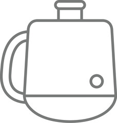 Obraz premium Electric kettle line icon for kitchen and cooking website design