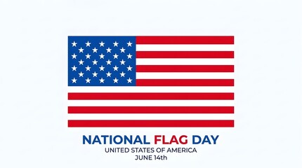 Fototapeta premium American Flag on National Flag Day Celebration