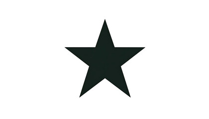 Obraz premium Isolated black five-pointed star shape on a white background, simple geometric element for design