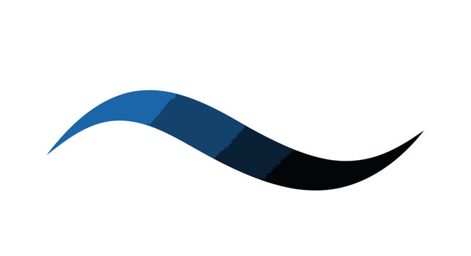 Blue and black wavy graphic design.