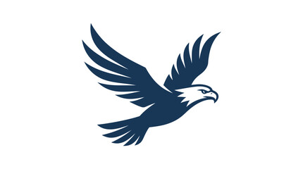 Fototapeta premium A minimalist graphic illustration of a majestic bird soaring in the sky