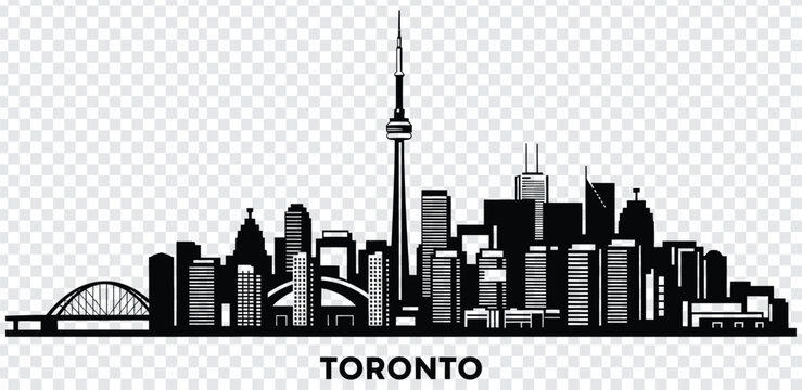Toronto city skyline silhouette vector illustration