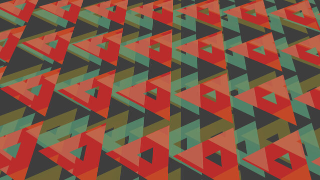 Geometric pattern background, red green teal abstract tiles