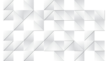 Obraz premium White Abstract Geometric Triangle Low Poly Pattern Texture Background Vector