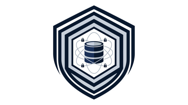 Data sovereignty and secure governance vault flat vector illustration isolated on white background