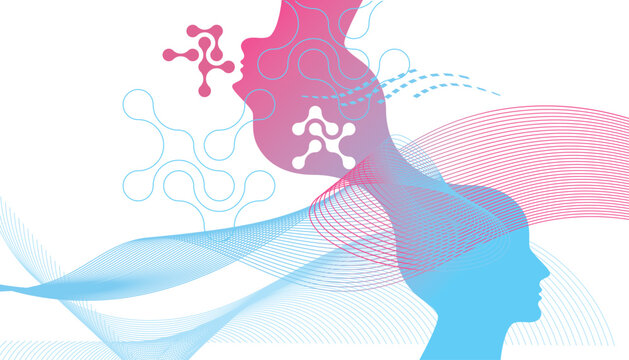 Abstract Human Connection and Communication Concept
