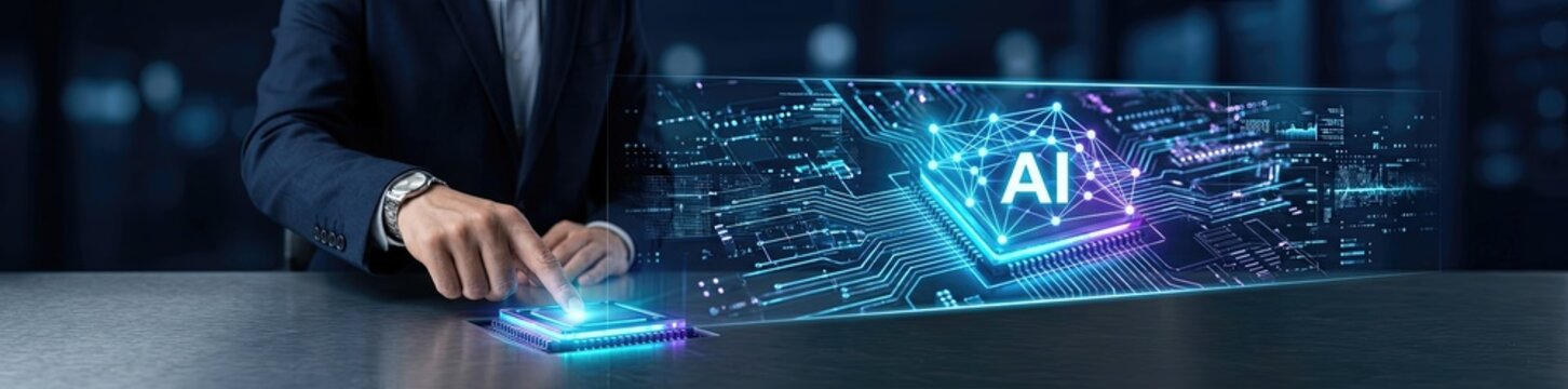 Innovative ai technology demonstration office environment digital interaction futuristic setting close-up view cutting-edge concepts in artificial intelligence
