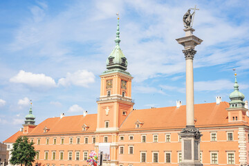 Obraz premium Warsaw, Poland, 20 June 2019: Old town and decorative elements in Warsaw
