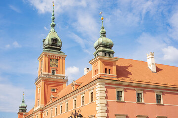 Fototapeta premium Warsaw, Poland, 20 June 2019: Old town and decorative elements in Warsaw