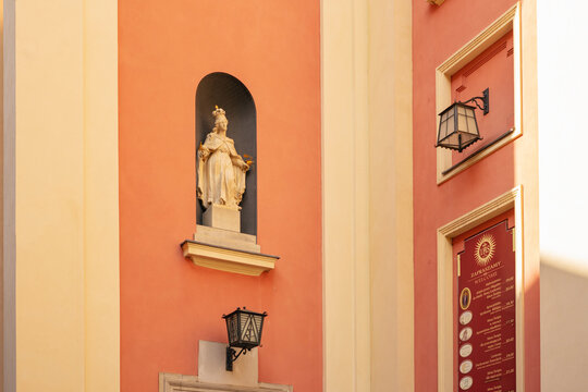 Warsaw, Poland, 20 June 2019: Old town and decorative elements in Warsaw