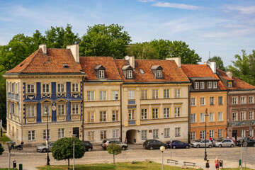 Fototapeta premium Warsaw, Poland, 20 June 2019: Old town and decorative elements in Warsaw