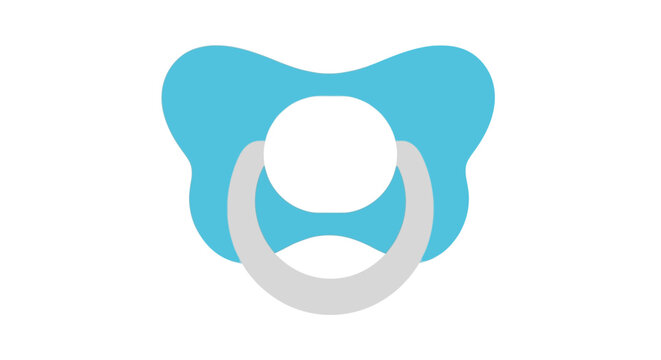 Blue baby pacifier, soothing comfort object, infant care