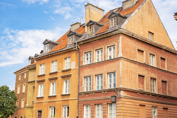 Fototapeta premium Warsaw, Poland, 20 June 2019: Old town and decorative elements in Warsaw
