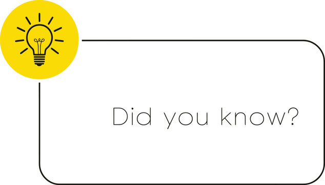 Did you know text box with lightbulb