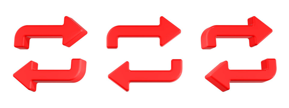switch arrow icon 3D render 