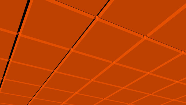 Orange ceiling tiles - abstract architectural detail