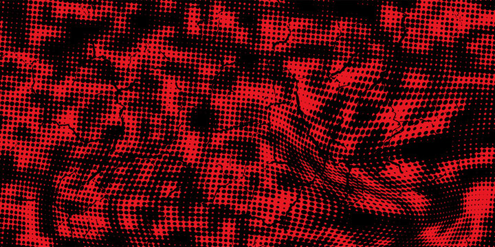 Seamless pattern with volcanic cracks with lava, glowing crevices. Abstract print