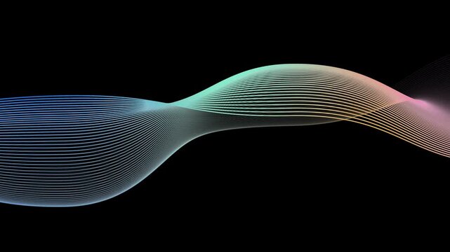 Pastel holographic wavy gradient curve animation background modern abstract geometric visual effect