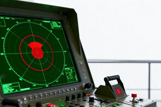 Radar control panel with display