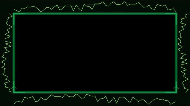 Green finance growth animated business video frame overlay with rising chart lines