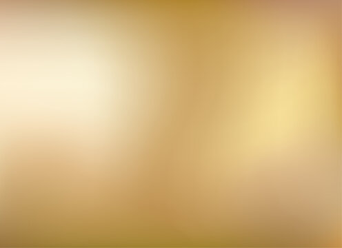 Golden background. Abstract light gold metal gradient. Vector blurred illustration