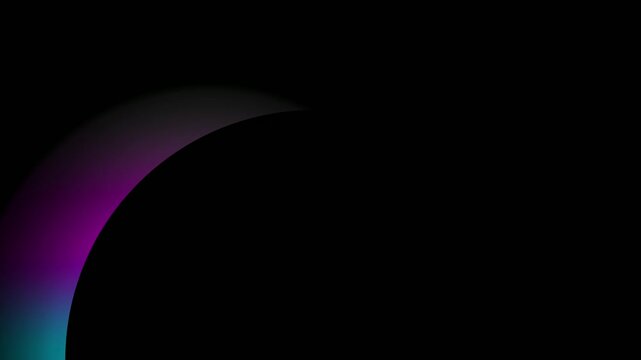 Abstract 4K mixed colored eclipse shadow transition, seamless loop with alpha channel