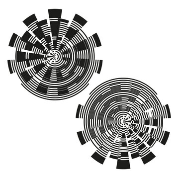 Abstract rotary encoder disk gear illustration vector. Ideal for technology themes engineering concepts and industrial design.