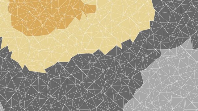 Abstract geometric background with triangular shapes in shades of yellow, grey and white