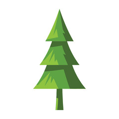 Obraz premium Green Christmas Tree Illustration