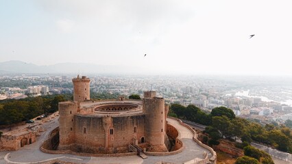 Bellver castle, a circular medieval gothic castle, overlooking palma de mallorca © FranciscoJavier