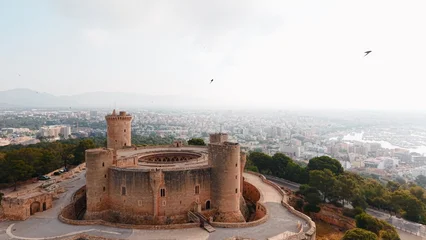 Fototapeten Mediterranes Europa Bellver castle, a circular medieval gothic castle, overlooking palma de mallorca  © FranciscoJavier