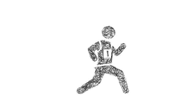 Sketch runner icon animation - smooth progressive reveal