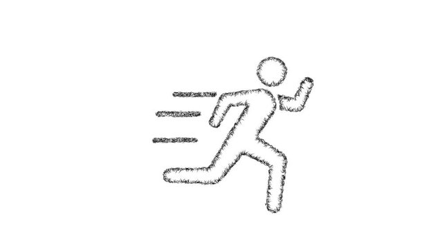 Sketch sprint icon animation - smooth progressive reveal