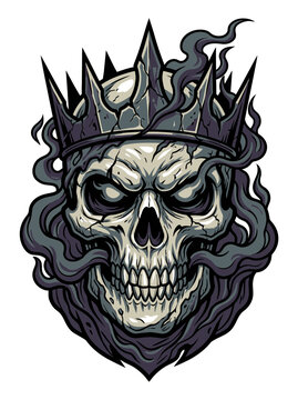 Undead lich head logo