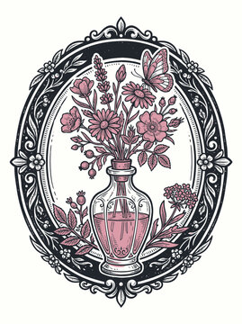 Wildflower elixir bottle emblem