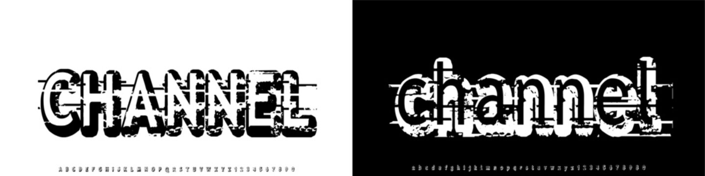 Channel scribble sketch display font for horror halloween poster grunge hand drawn effect and dark artistic design