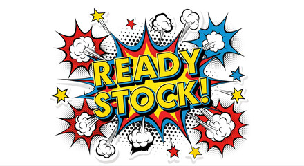 Fototapeta premium Ready Stock Comic Book Style Text.