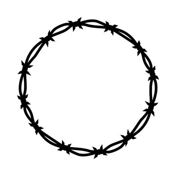 Barbed wire circle. Barbwire circle
