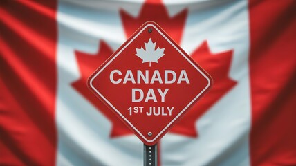 Fototapeta premium Canada day celebration on july 1st with canadian flag background